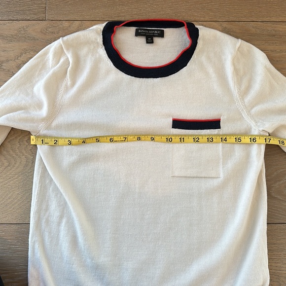 Banana Republic Merino Wool Short Sleeve Top M - Picture 5 of 7